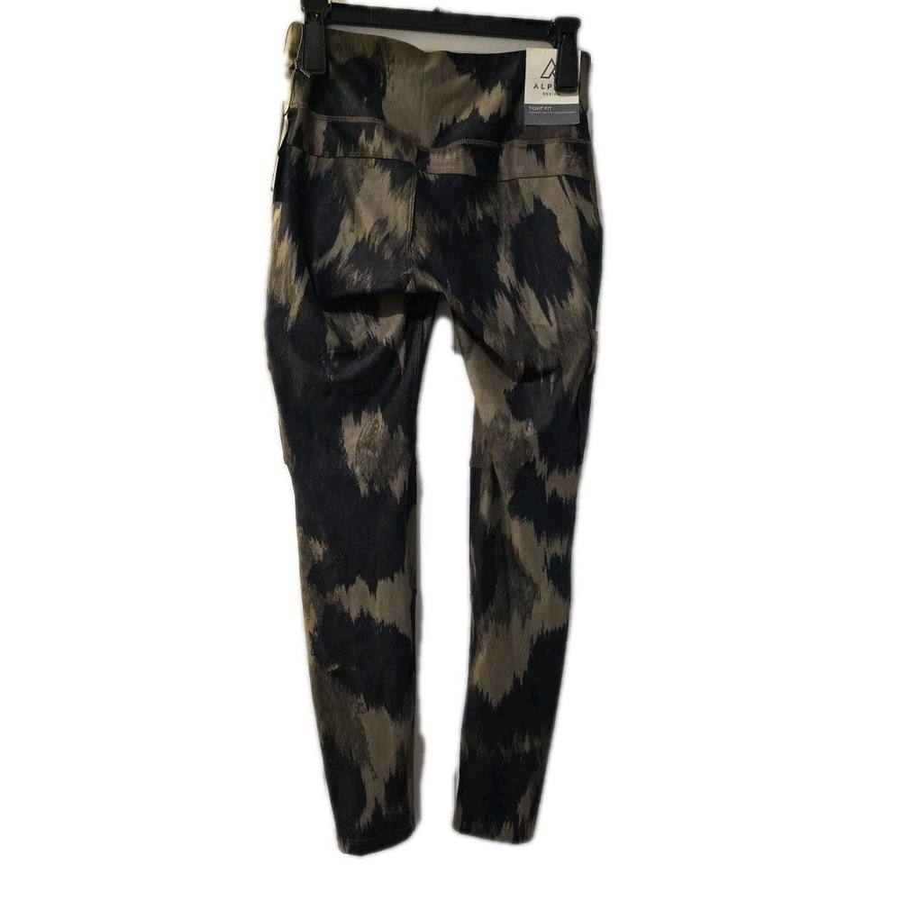 NEW Alpine Design Women's Selina High‎ Rise Tights Small Retail $45 Olive Black